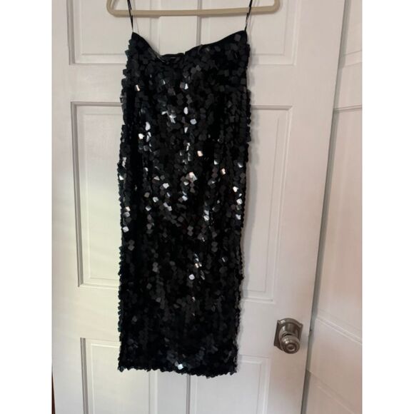 NWT House of Harlow 1960 Black Sequin Maxi Skirt, size S - Picture 1 of 10